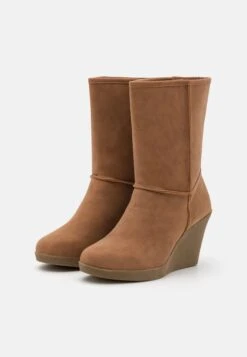 Anna Field Winter Boot - Enkellaarsjes Met Sleehak - Cognac -Mode Schoenenwinkel 64d45de883534e7f974d195c7e051ad9