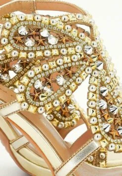 Alma En Pena Burano - Sandalen Met Hoge Hak - Gold -Mode Schoenenwinkel 76a8b91dcf234219bedb7d68900bb19d