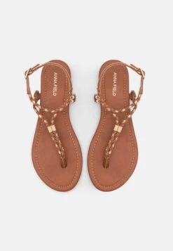 Anna Field Teensandalen - Cognac/Gold -Mode Schoenenwinkel 7c596d3d4dd6464c819a2b72b8deb71f