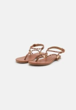 Anna Field Teensandalen - Cognac/Gold -Mode Schoenenwinkel 8e1d6ac5d8ec478886ba5afccecbc513