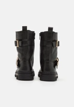 Friboo Leather - Veterlaarzen -Black -Mode Schoenenwinkel 92a96d14a4834625a43586f08b801a3a