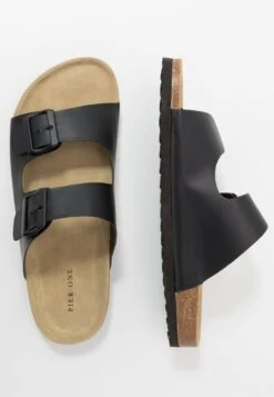 Pier One Unisex - Pantoffels - Black -Mode Schoenenwinkel a98de5f417bd4f57b176937b18a12ab7