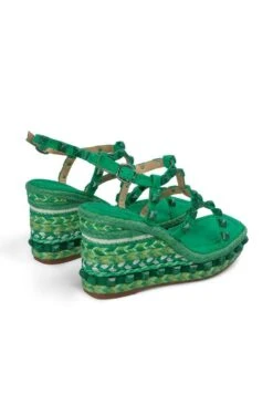 Alma En Pena Zavala - Sandalen Met Sleehak - Verde Oscuro -Mode Schoenenwinkel add656f46e0d4976a8ecb68b8021a5d5