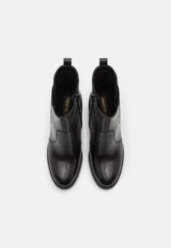 Leather- Enkellaarsjes Met Hoge Hak - Black -Mode Schoenenwinkel b1903eae4a1a4e83be7f36b2465f02f2