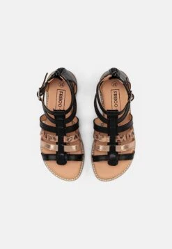 Friboo Leather - Sandalen - Black -Mode Schoenenwinkel b81f342ff57545de9d1fbbf502a57b0f