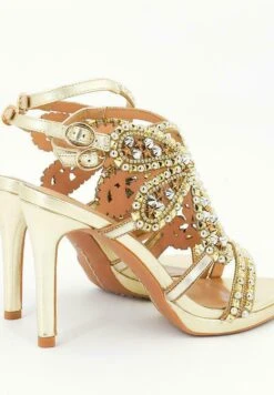 Alma En Pena Burano - Sandalen Met Hoge Hak - Gold -Mode Schoenenwinkel e6a614cf25b0435283b1127da4fa3c3d